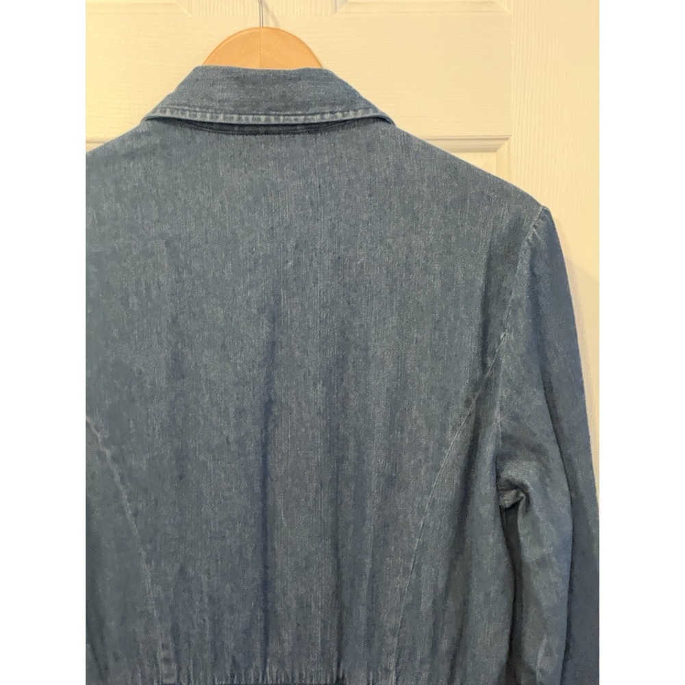 Vintage coldwater creek Denim Classic Cowgirl Western Prairie Maxi Dress Size 12 - Picture 6 of 10
